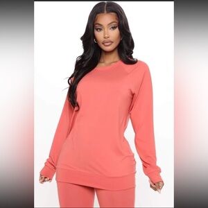 New Coral Long Sleeve and legging Women's set